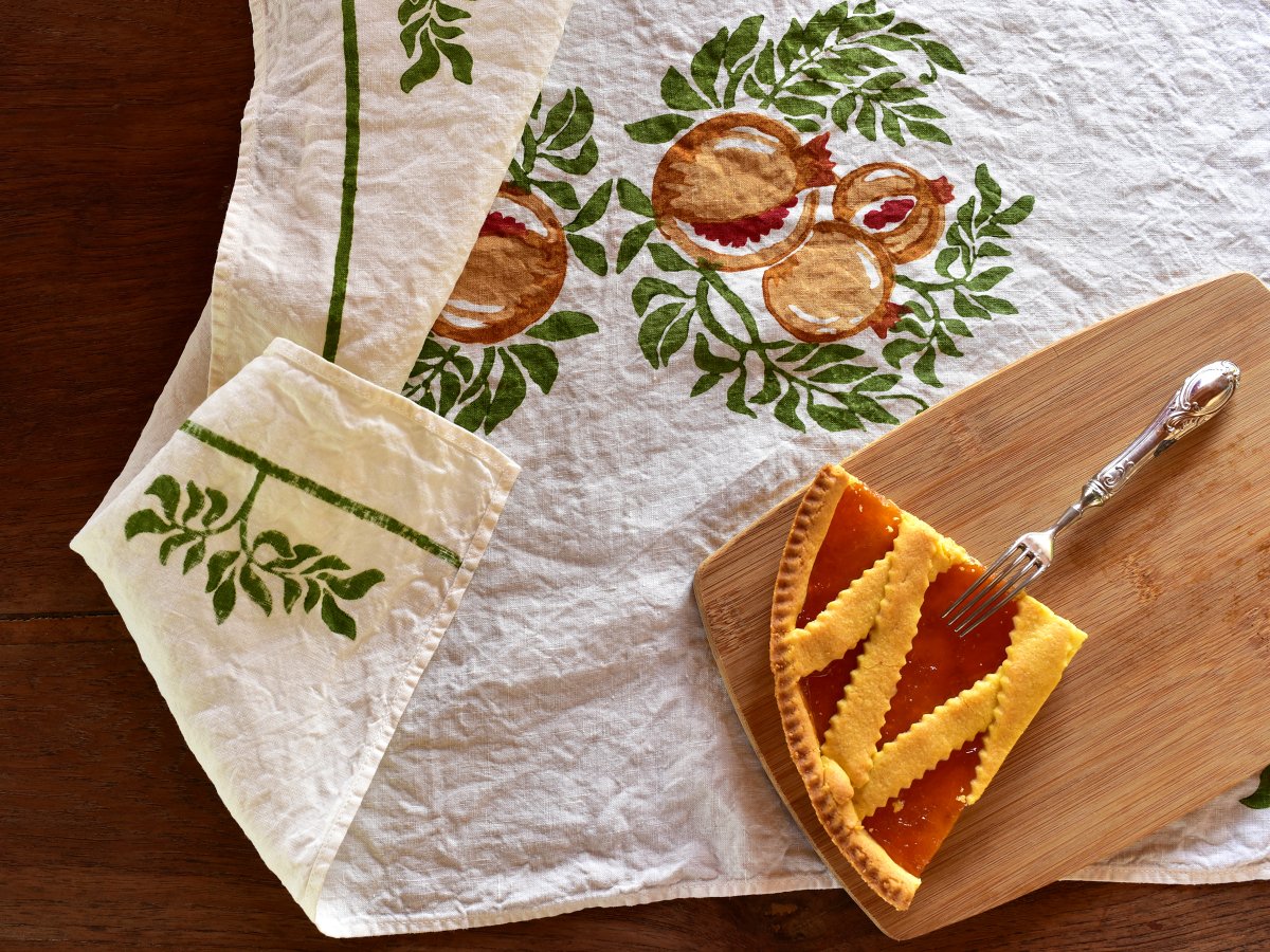 Block printed cloth napkins - Pomegranate Inc.