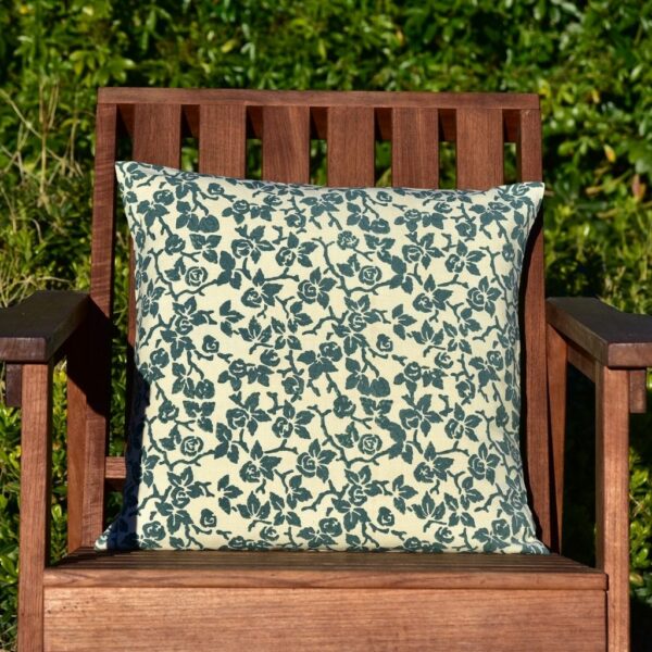 vintage cushion cover - vintage hemp linen - two cushions sitting on wooden chair