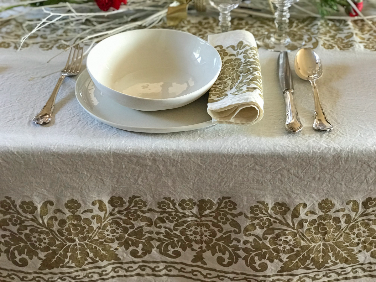 Hand-Printed Linen Napkin - Granducale