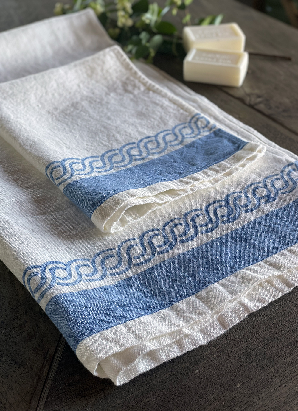 Busatti Zodiaco Linen Cotton Small Italian Hand Towel, Hand