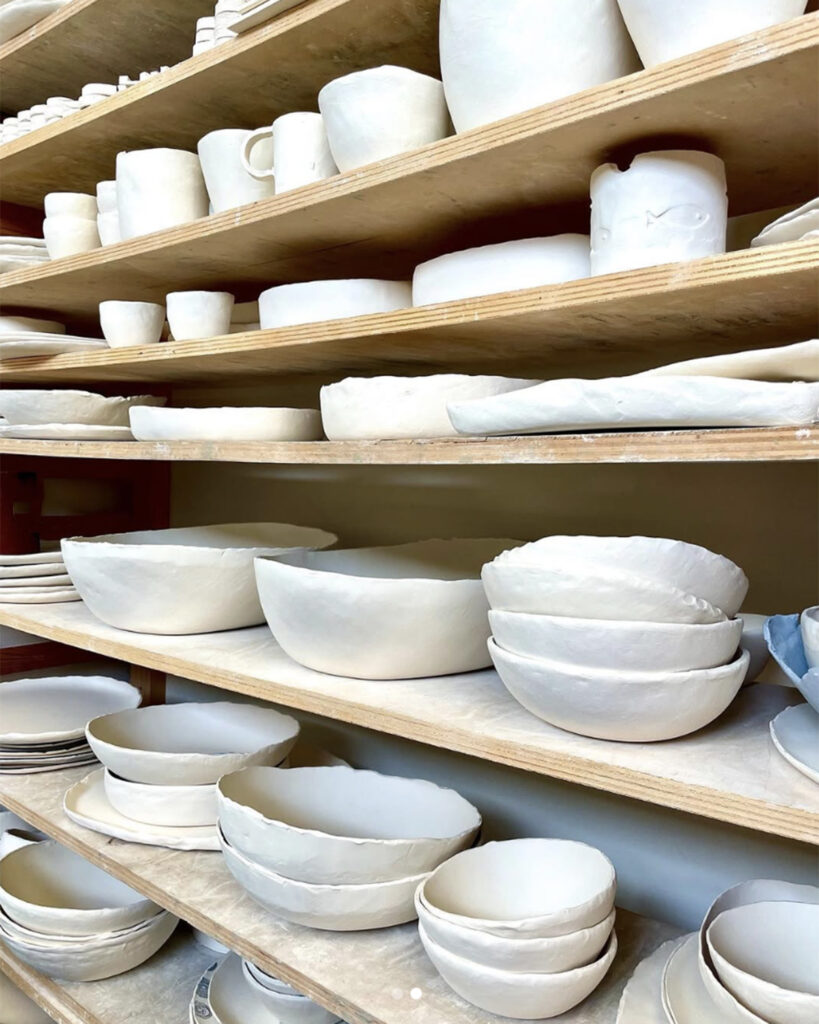 handmade porcelain tableware produced in small batches