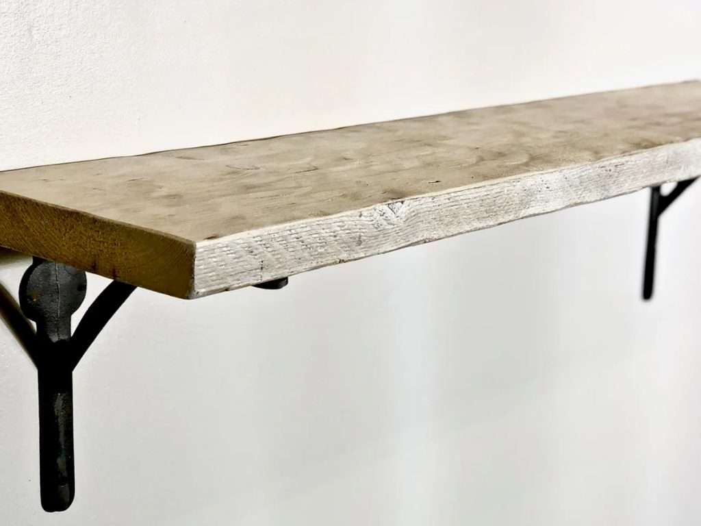 Reclaimed wood shelf