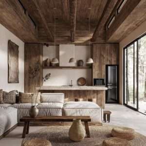 Wood is a great sustainable material for interior design