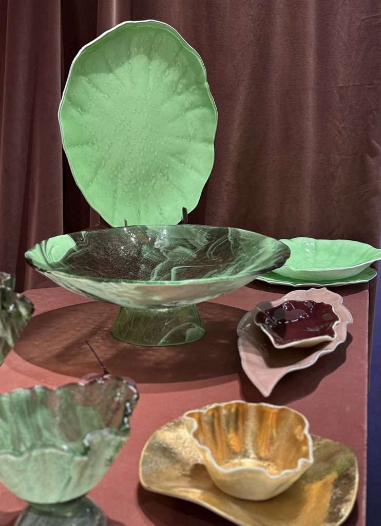 Handmade Murano glass bowl with vibrant colours