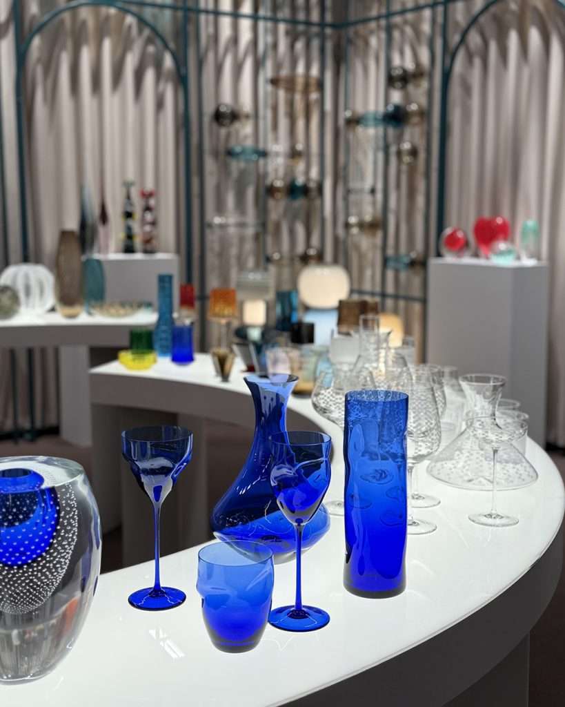Blue cobalt Murano glassware