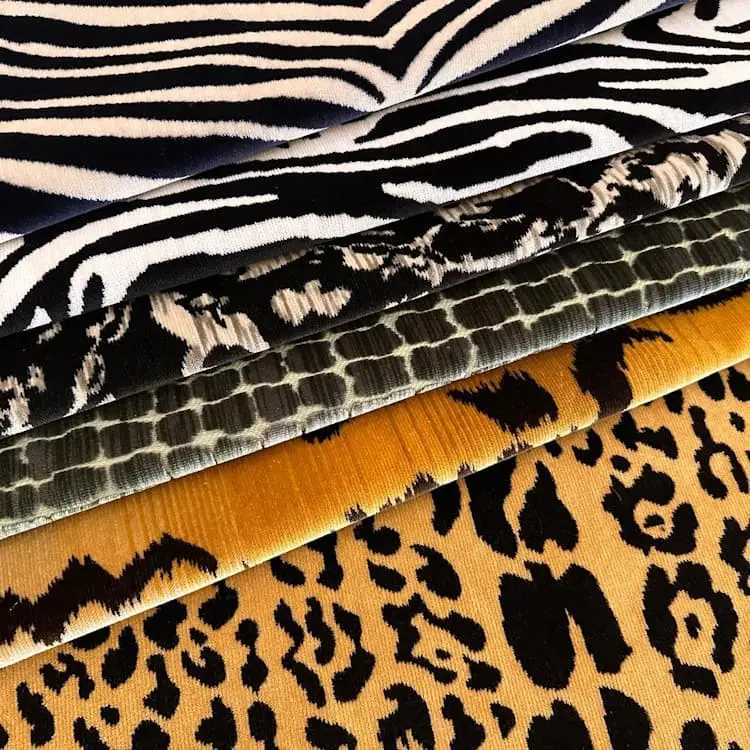Animal inspired patterns on fabrics