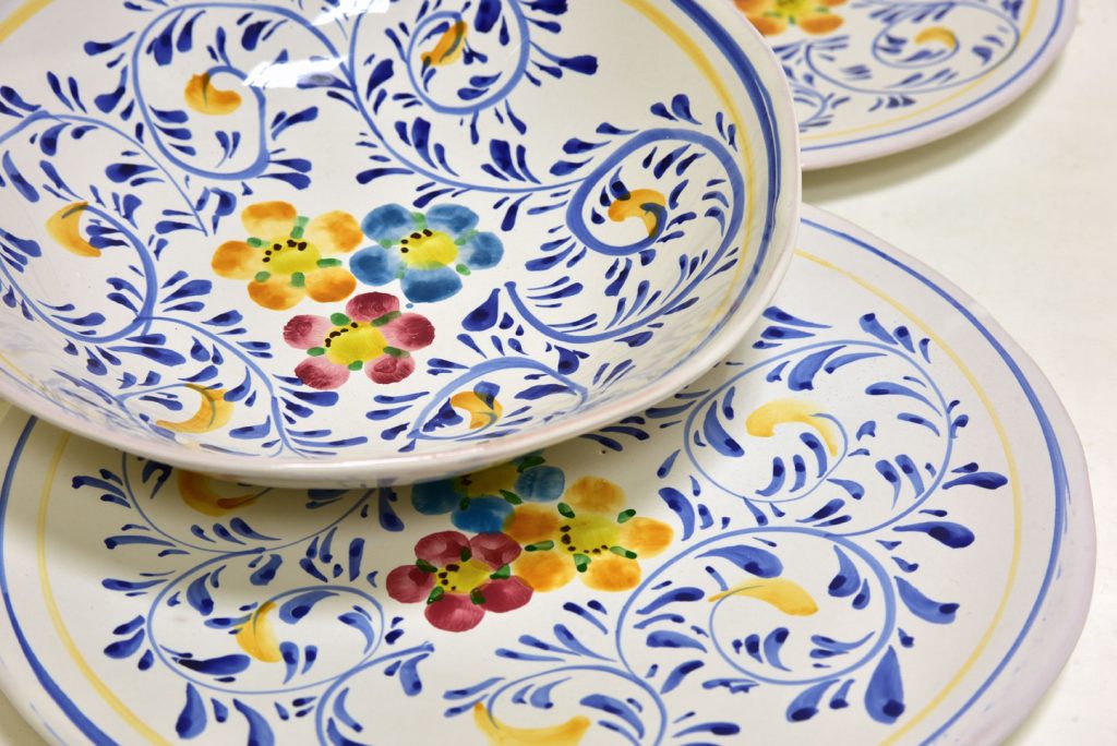Hand-painted ceramic patterns