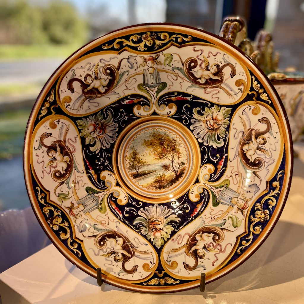 italian hand-painted ceramic plate