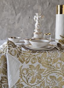 Melograno tablecloth detail